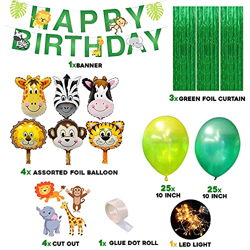 Party Propz Jungle Theme Birthday Decoration Combo Pack Of Pcs