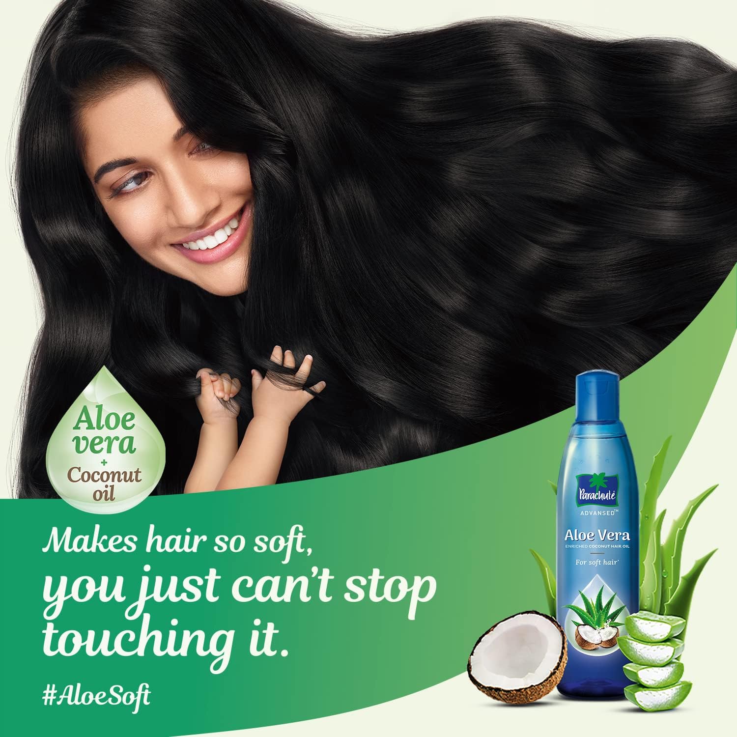 Parachute Advansed Aloe Vera Hair Oil With Coconut Best For Stronger Softer Shine 250ml 