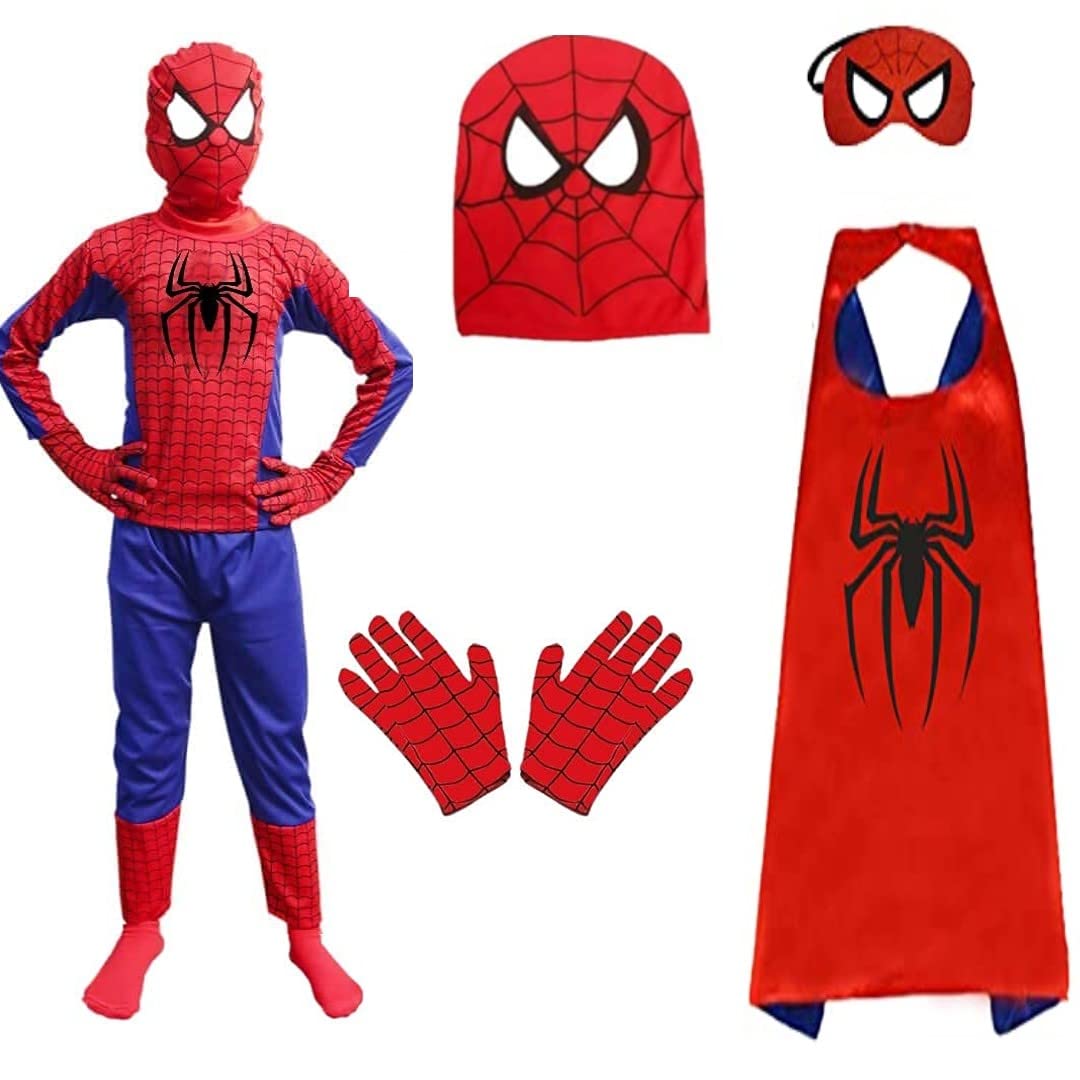 JBD ENT Nylon Superhero Dress + Glove +Mask Superhero Costume |Birthday ...