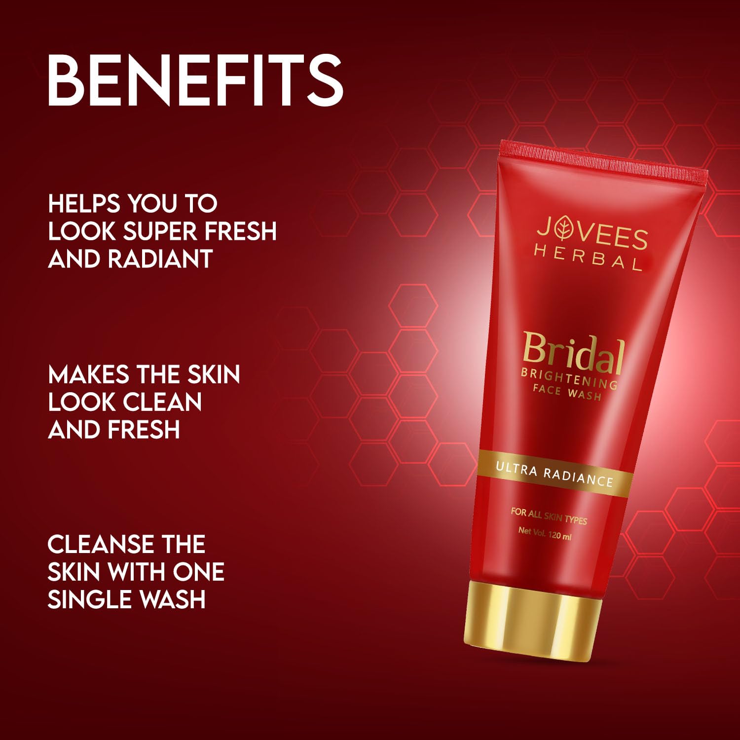 Jovees Herbal Bridal Brightening Face Wash Ultra Radiance For