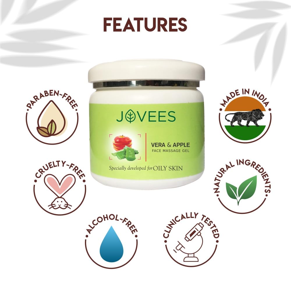 Jovees Herbal Face Massage Cream With Aloe Vera And Apple Improves