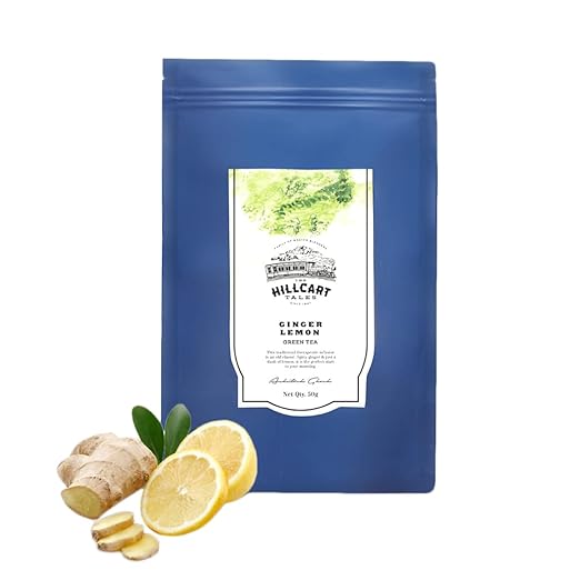 The Hillcart Tales Lemon Ginger Specialty Leaf Tea | Long Leaves Green ...