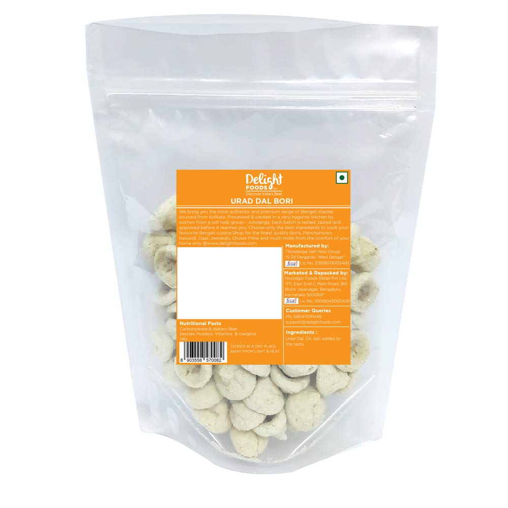 Delight Foods Premium Bengali Bori – (Urad Bori 200g) FROM INDIA (SAM ...