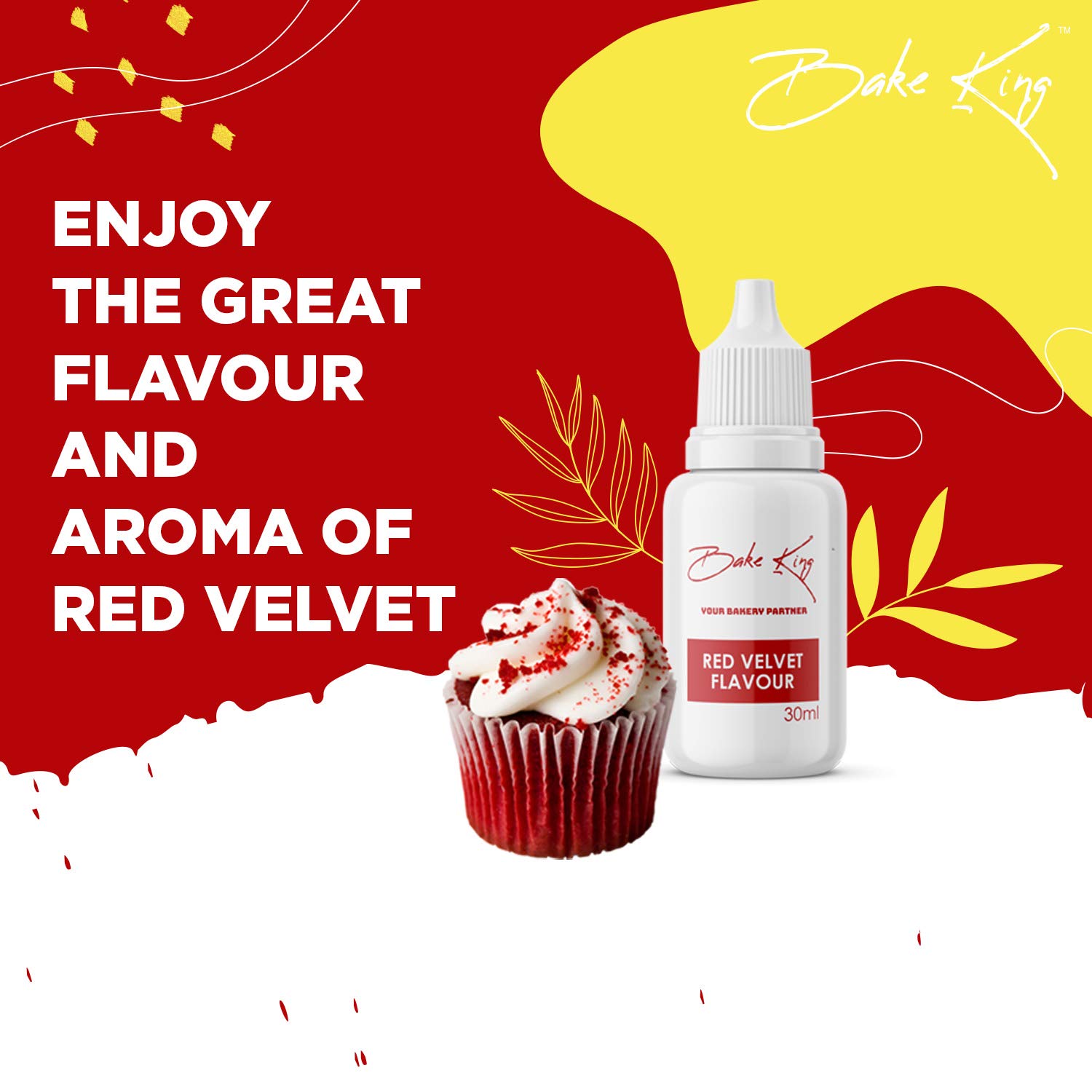 BAKE KING Red Velvet Flavour Essence for Baking Cakes, Jams, Jelies ...