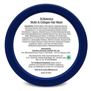 St.Botanica Biotin & Collagen Hair Mask, 200ml with Biotin & Collagen ...